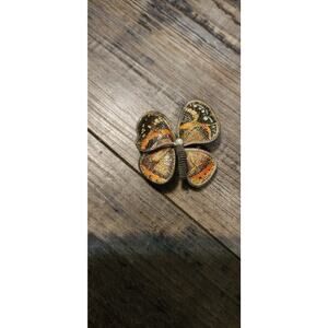 Vintage Handmade Bavarian Butterfly Brooch Princess Jewelry Pin Beautiful. box33